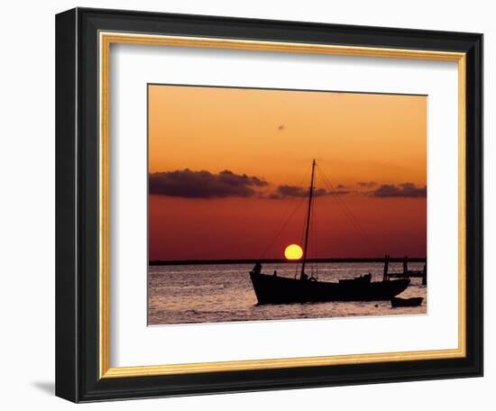 Sunset and Fishing Boats, Isla Mujeres, Mexico-Chris Rogers-Framed Photographic Print