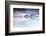 Sunset and Hiker on Skagsanden Beach Surrounded by Snow Covered Mountains-Roberto Moiola-Framed Photographic Print