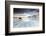 Sunset and Hikers on Skagsanden Beach Surrounded by Snow Covered Mountains-Roberto Moiola-Framed Photographic Print