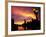 Sunset and Lamp, Rialto Towers and Yarra River, Melbourne, Victoria, Australia-David Wall-Framed Photographic Print