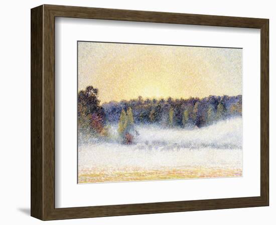 Sunset and Mist at Eragny, 1891-Camille Pissarro-Framed Giclee Print