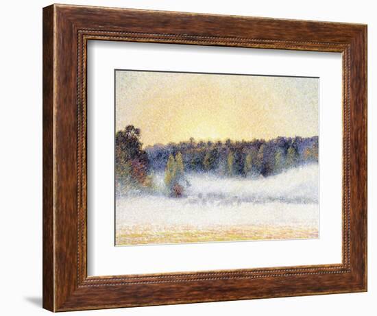 Sunset and Mist at Eragny, 1891-Camille Pissarro-Framed Giclee Print