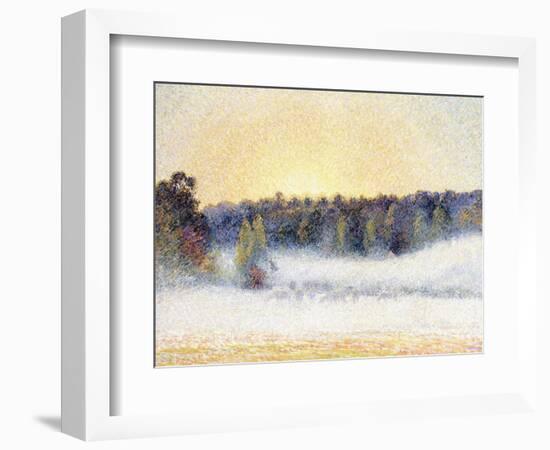 Sunset and Mist at Eragny, 1891-Camille Pissarro-Framed Giclee Print