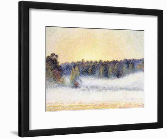 Sunset and Mist at Eragny, 1891-Camille Pissarro-Framed Giclee Print