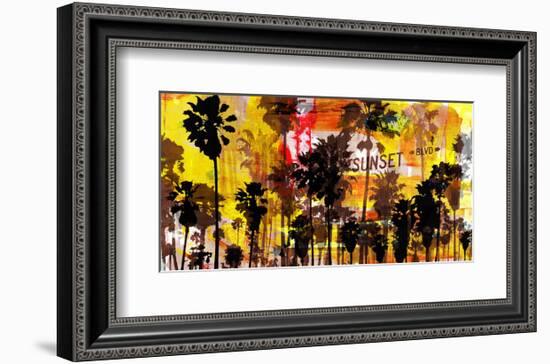 Sunset and Palms 2-Sven Pfrommer-Framed Art Print