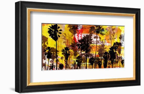Sunset and Palms 2-Sven Pfrommer-Framed Art Print