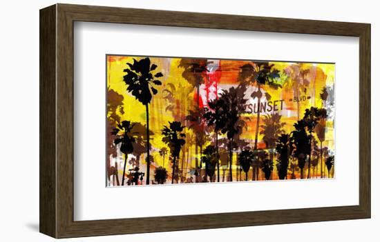 Sunset and Palms 2-Sven Pfrommer-Framed Art Print