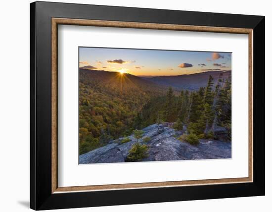 Sunset as seen from Dome Rock in New Hampshire's White Mountain National Forest.-Jerry & Marcy Monkman-Framed Photographic Print