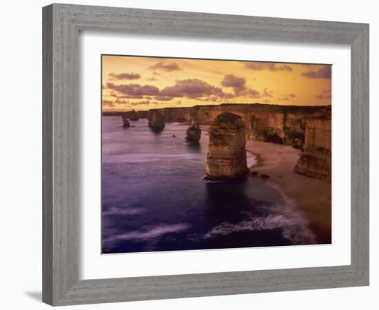 Sunset at 12 Apostles, Port Campbell NP, Victoria, Australia-Howie Garber-Framed Photographic Print