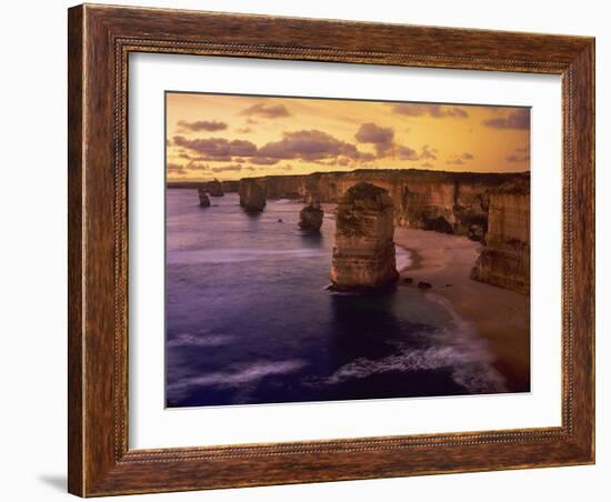 Sunset at 12 Apostles, Port Campbell NP, Victoria, Australia-Howie Garber-Framed Photographic Print