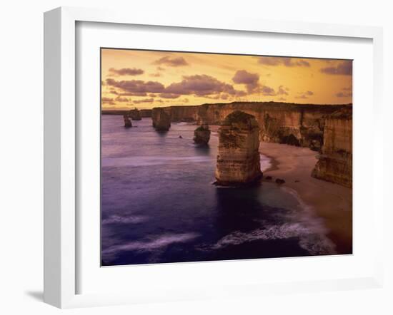 Sunset at 12 Apostles, Port Campbell NP, Victoria, Australia-Howie Garber-Framed Photographic Print