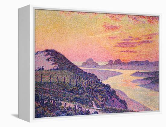 Sunset at Ambleteuse, Pas-De-Calais, 1899-Théo van Rysselberghe-Framed Premier Image Canvas