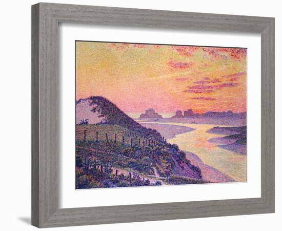 Sunset at Ambleteuse, Pas-De-Calais, 1899-Théo van Rysselberghe-Framed Giclee Print