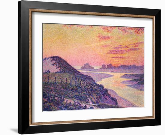 Sunset at Ambleteuse, Pas-De-Calais, 1899-Théo van Rysselberghe-Framed Giclee Print