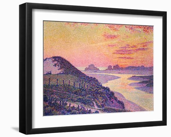Sunset at Ambleteuse, Pas-De-Calais, 1899-Théo van Rysselberghe-Framed Giclee Print