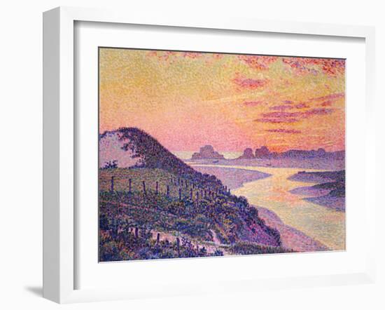 Sunset at Ambleteuse, Pas-De-Calais, 1899-Théo van Rysselberghe-Framed Giclee Print