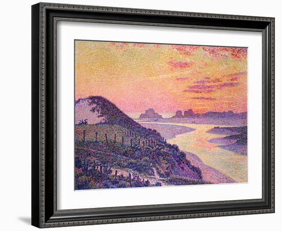 Sunset at Ambleteuse, Pas-De-Calais, 1899-Théo van Rysselberghe-Framed Giclee Print