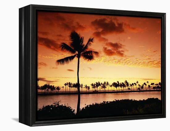 Sunset at Anaehoomalu Bay-James Randklev-Framed Premier Image Canvas