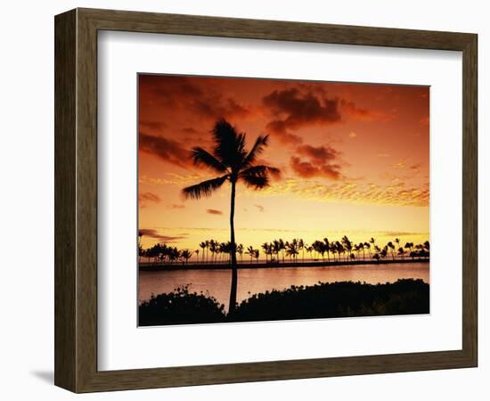 Sunset at Anaehoomalu Bay-James Randklev-Framed Photographic Print