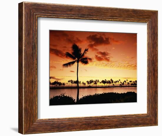 Sunset at Anaehoomalu Bay-James Randklev-Framed Photographic Print