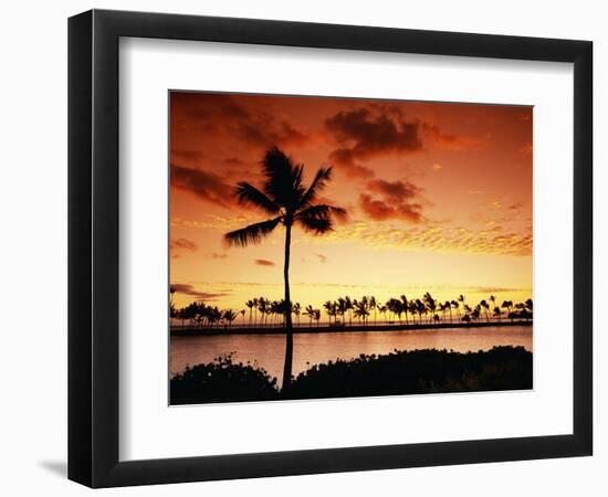 Sunset at Anaehoomalu Bay-James Randklev-Framed Photographic Print