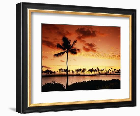 Sunset at Anaehoomalu Bay-James Randklev-Framed Photographic Print