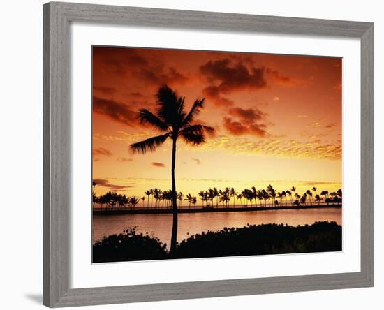 Sunset at Anaehoomalu Bay-James Randklev-Framed Photographic Print