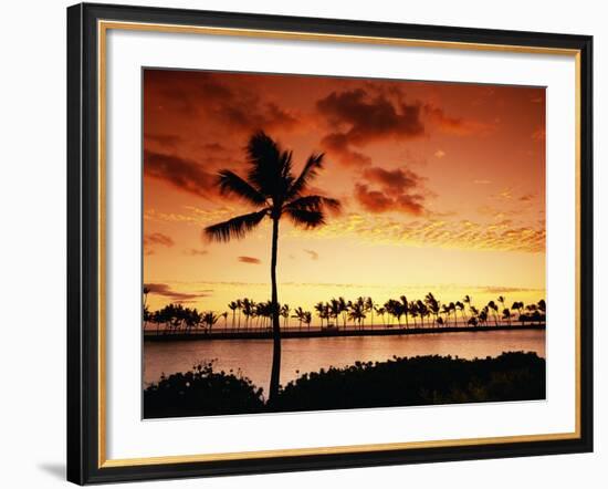 Sunset at Anaehoomalu Bay-James Randklev-Framed Photographic Print