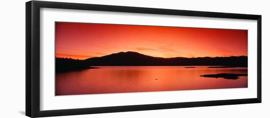 Sunset at Ashokan Reservoir, Catskill Forest Preserve Near Woodstock, New York--Framed Photographic Print