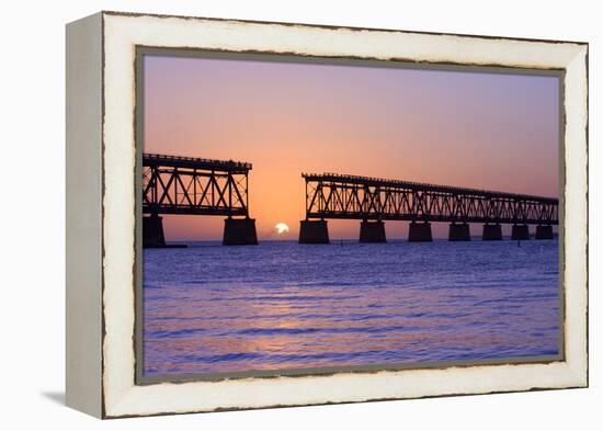 Sunset at Bahia Honda State Park in Florida-Fotomak-Framed Premier Image Canvas