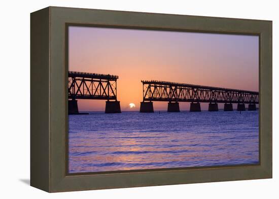 Sunset at Bahia Honda State Park in Florida-Fotomak-Framed Premier Image Canvas