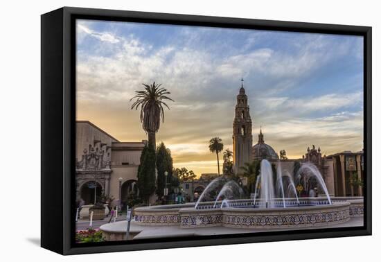 Sunset at Balboa Park in San Diego, Ca-Andrew Shoemaker-Framed Premier Image Canvas