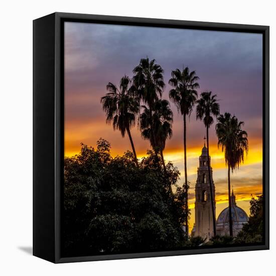 Sunset at Balboa Park in San Diego, Ca-Andrew Shoemaker-Framed Premier Image Canvas