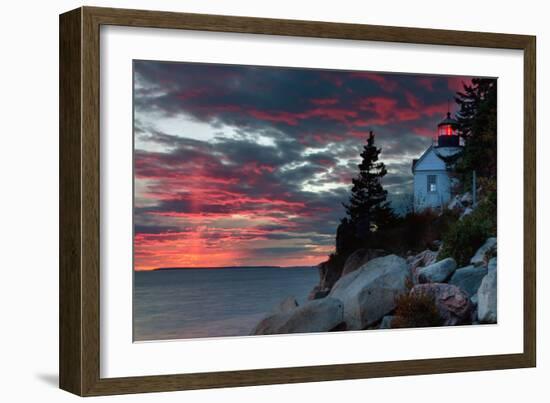 Sunset at Bass Harbor-Vincent James-Framed Premium Photographic Print