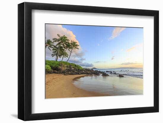 Sunset at beach near Wailea, Maui, Hawaii, USA-Stuart Westmorland-Framed Photographic Print