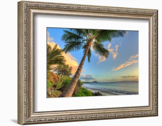 Sunset at beach, Wailea, Maui, Hawaii, USA-Stuart Westmorland-Framed Photographic Print