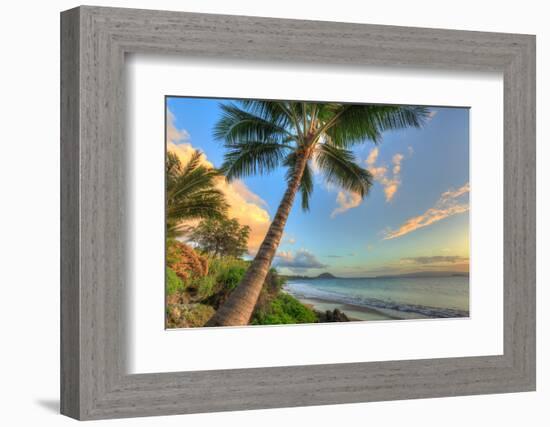 Sunset at beach, Wailea, Maui, Hawaii, USA-Stuart Westmorland-Framed Photographic Print