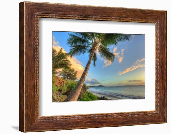Sunset at beach, Wailea, Maui, Hawaii, USA-Stuart Westmorland-Framed Photographic Print