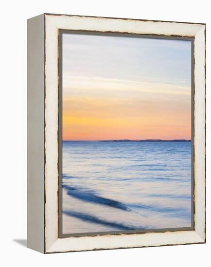 Sunset at Beach with Waves-James Shive-Framed Premier Image Canvas