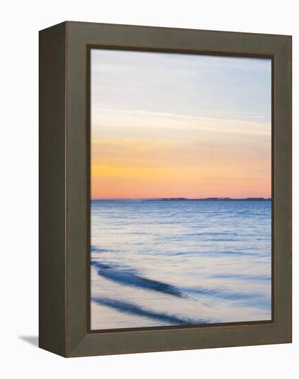 Sunset at Beach with Waves-James Shive-Framed Premier Image Canvas