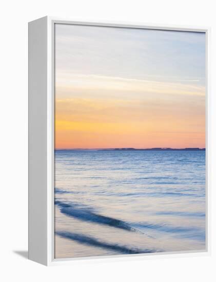 Sunset at Beach with Waves-James Shive-Framed Premier Image Canvas