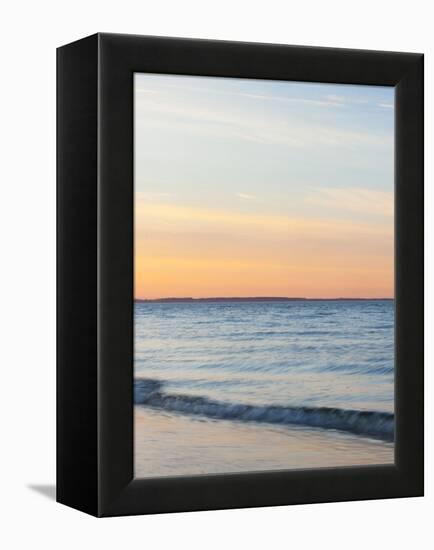 Sunset at Beach with Waves-James Shive-Framed Premier Image Canvas