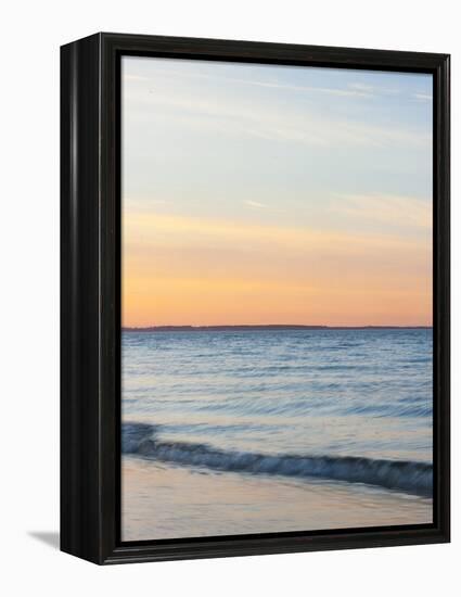 Sunset at Beach with Waves-James Shive-Framed Premier Image Canvas