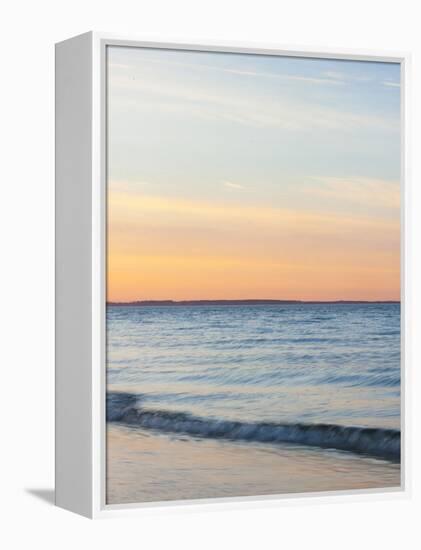 Sunset at Beach with Waves-James Shive-Framed Premier Image Canvas