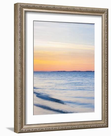 Sunset at Beach with Waves-James Shive-Framed Photographic Print