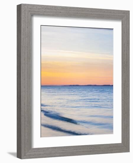 Sunset at Beach with Waves-James Shive-Framed Photographic Print