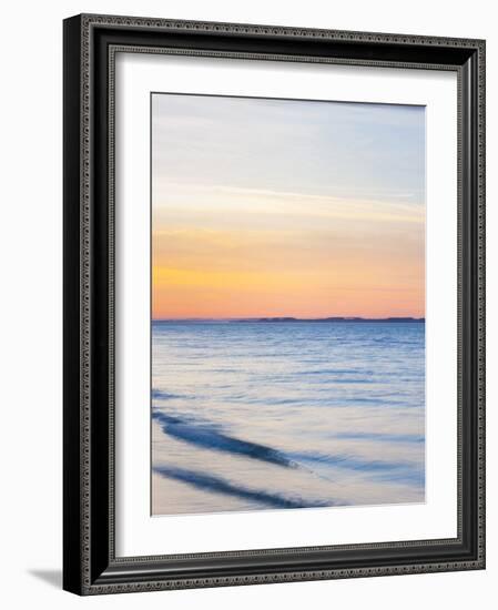 Sunset at Beach with Waves-James Shive-Framed Photographic Print