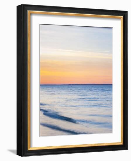 Sunset at Beach with Waves-James Shive-Framed Photographic Print