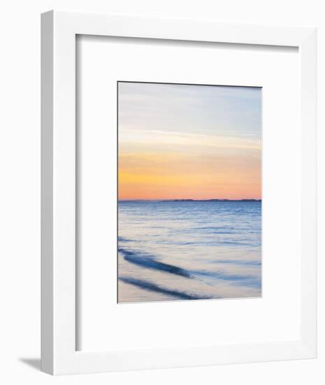 Sunset at Beach with Waves-James Shive-Framed Photographic Print