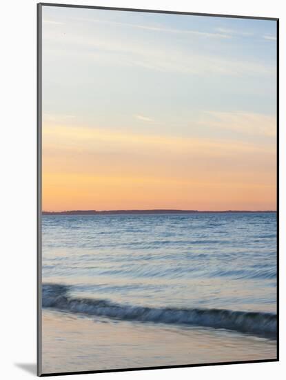 Sunset at Beach with Waves-James Shive-Mounted Photographic Print